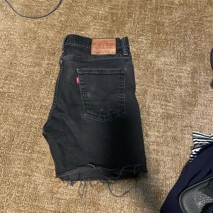 Black Levi Cut off Shorts - ONE DAY OFFER